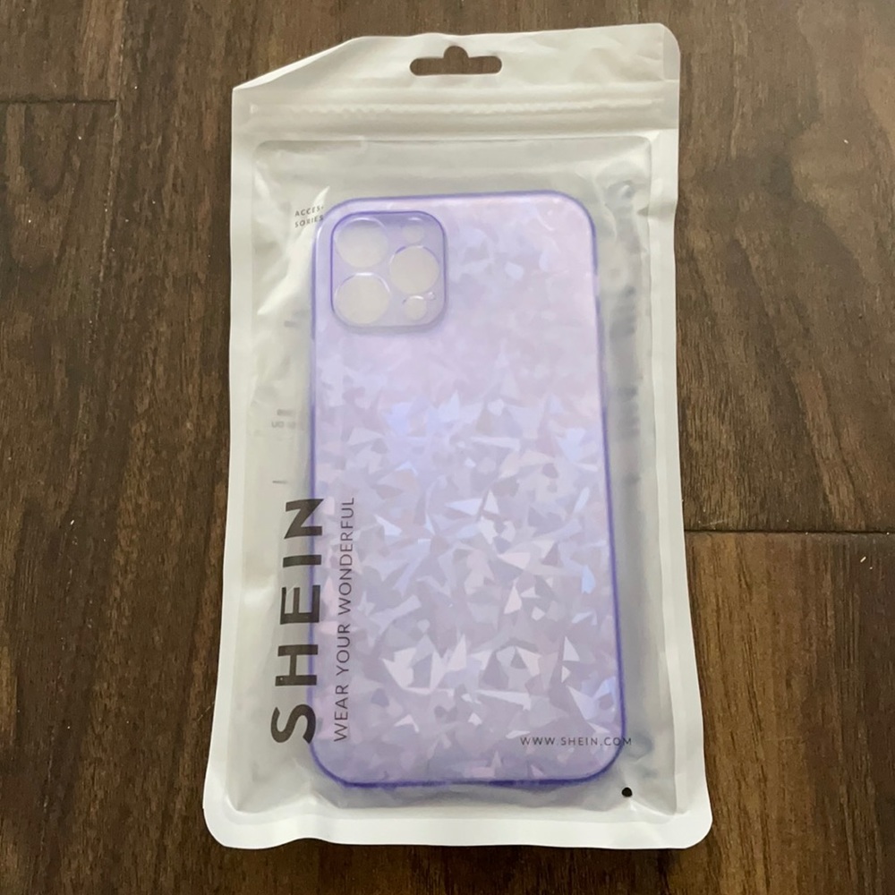 Shein Purple Holographic iPhone 12 Pro Phone Case